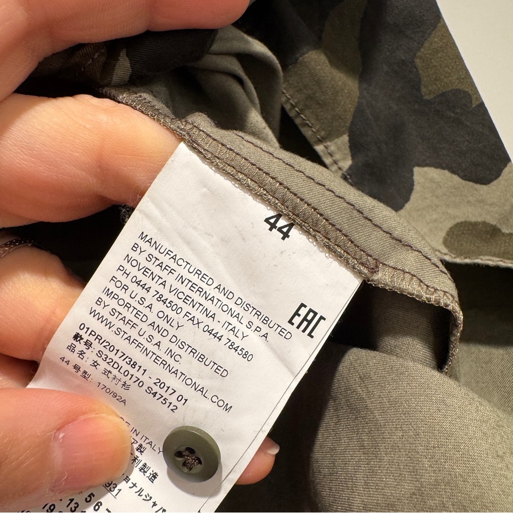 Mm6 Maison Margiela Camouflage Sleeveless Wrap Top with Bow - Size 44 IT - Picture 14 of 15